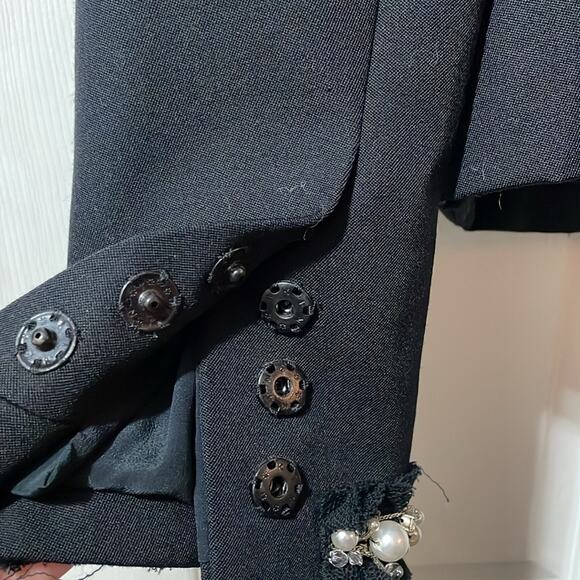 BALMAIN Embellished tulle trimmed wool and cotton blazer - Picture 11 of 11